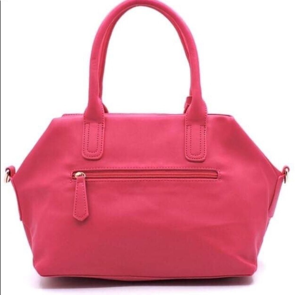 Alyssa Nicole Fashion Woven Colorblock Satchel - Picture 5 of 8